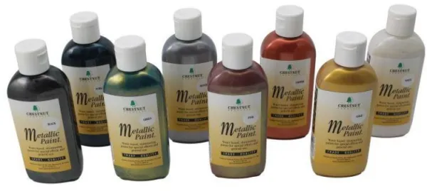 Chestnut Acrylic Paint Metallic Colours 100 ml - Green