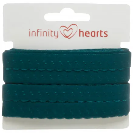 Infinity Hearts Lace Ribbon Polyamide 20mm 369 Petroleum - 5m