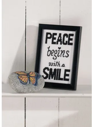 Permin Embroidery Kit Aida Peace 9x14cm