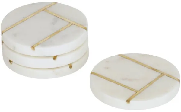 Tahis, Beer coaster, white gold, H1.5x10x10 cm