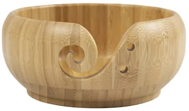 Yarn bowl, diam. 15 cm, H: 7.5 cm, bamboo, 1 pc.