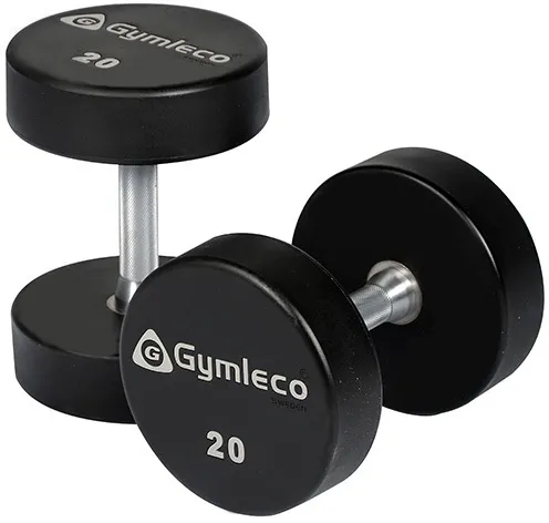 Gymleco 836 Round Rubber Dumbbell 12.5 kg (1 pc)