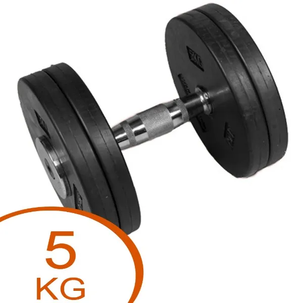 Eurosport Fixed Rubber Disc Dumbbell 5kg (1 pc.)