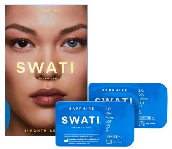 SWATI - Coloured Contact Lenses 1 Month Sapphire