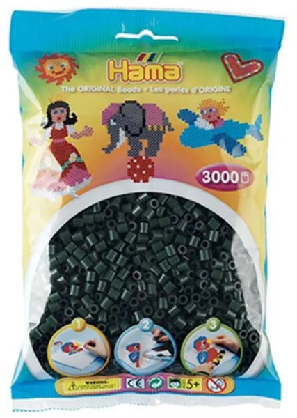 HAMA Midi Beads 3000 pcs Dark Green - 0128