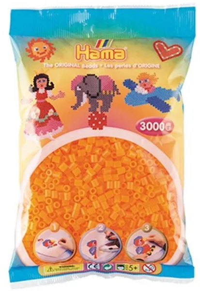 HAMA Midi Beads 3000 pcs Neon Orange - 0138