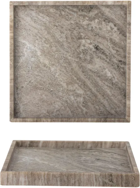 BLOOMINGVILLE Majsa Tray, Brown, Marble